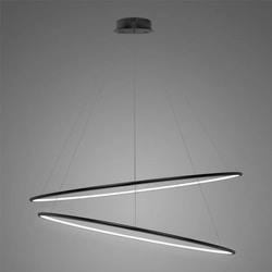 Lampa Ledowe Okręgi No. 2 Φ120 cm in 4k czarna ściemnialna Altavola Design (LA074/P_120_in_4k_black_dimm) - ALTAVOLA DESIGN