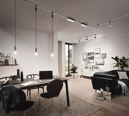 URail Panel LED 7W Czarny Mat/Chrom 230V Aluminium/Tworzywo sztuczne (PL96920) - PAULMANN