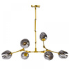 Lampa wisząca MODERN ORCHID-6 złoto szara 130 cm (ST-1232-6-GOLD) - Step into Design