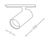 TRACK LIGHT SPOT LED 20W BLACK (S065 4B- Zambelis) - Zambelis