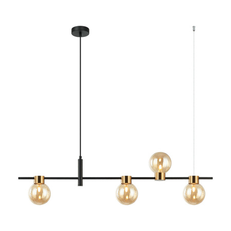 Lampa Wisząca Bletter (PND-5225-4-BK-AMB) - Italux