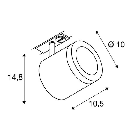 Oprawa do szynoprzewodu ENOLA_C LED czarna (1000712) - SLV