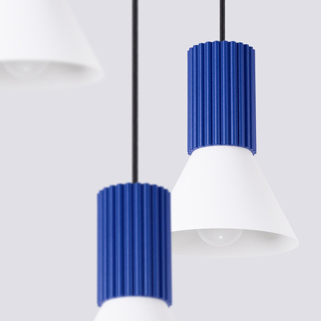 Lampa wisząca ESTRIA 3P biała/ultramaryna (SL.1875) - Sollux Lighting
