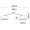 Lampa sufitowa Lamego 2 Z - Czarna (1900 mm)   (5194) - Shilo