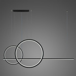 Lampa wisząca LINEA No.4 Φ60/40 cm czarna 3k ściemnialna (LA087/P2X_60_40_150_3k_black_dimm) - ALTAVOLA DESIGN
