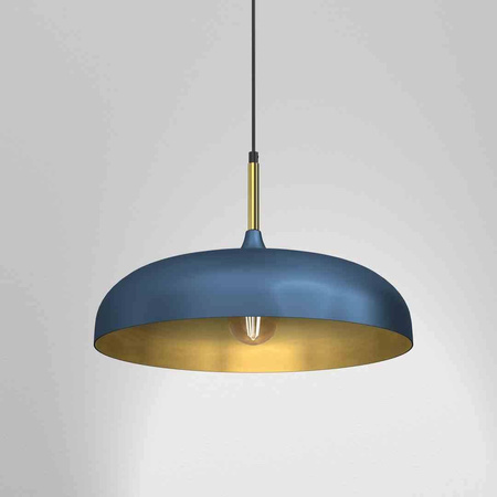 Lampa wisząca LINCOLN BLUE/GOLD 1xE27 45cm (MLP7901) - Milagro