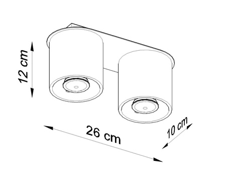 Plafon ORBIS 2 biały (SL.0056) - Sollux