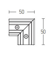 CEILING CORNER CONNECTOR VERTICAL WHITE (2082W-C1 Zambelis) - Zambelis