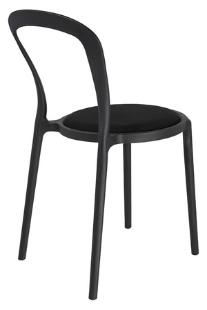 Krzesło SLIM czarne - polipropylen,  tkanina (PP-134A.BLACK) - King Home