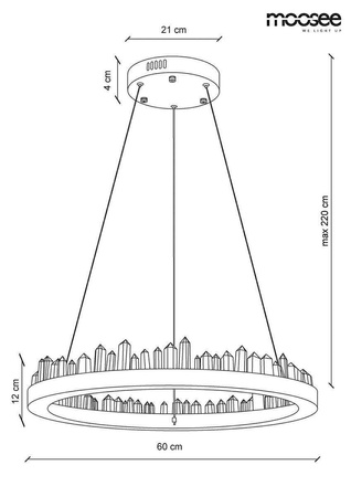Lampa wisząca NENUFAR - Złoty (MSE010100125) - MOOSEE