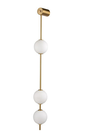 Kinkiet ze szklanymi kloszami BERRY LED złoty biały 103 cm (ST-DL-8541 WALL) - Step into Design