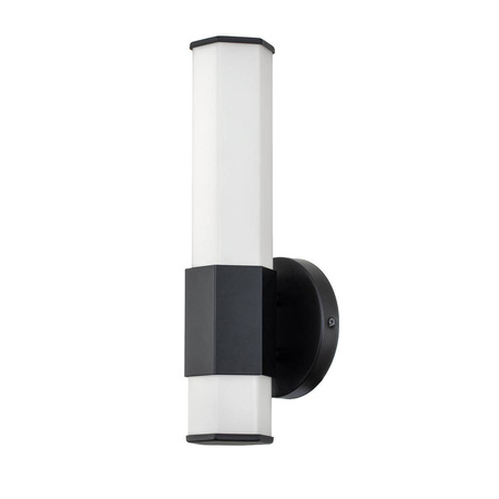 Kinkiet LED Facet - Matowa czerń (QN-FACET-LED1-BK-BATH) - Quintiesse