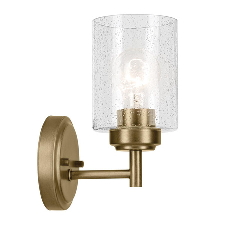 Kinkiet Winslow - 1 źródło światła - Naturalny mosiądz (KL-WINSLOW-1W-NBR) - Elstead Lighting
