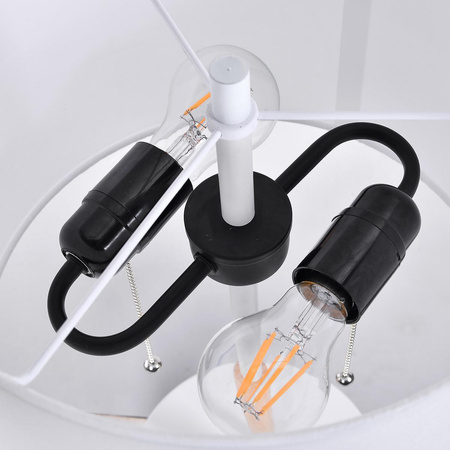 Lampa stołowa Fogo 2xE27 biała  (LP-0304/2T WH) - Light Prestige