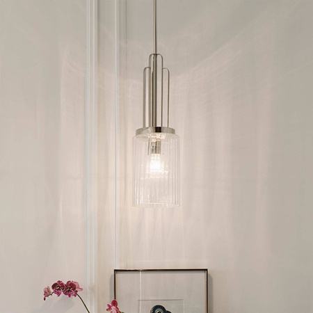 Lampa wisząca Kimrose - 1 źródło światła - Polerowany nikiel (QN-KIMROSE-MP-PN) - Quintiesse