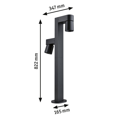 Oprawa ogrodowa KIMU LED 2X8W 2X750lm 3000K IP44 230V antracyt aluminium (PL94824) - PAULMANN