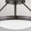 Mały półplafon Collier - 3 źródła światła - Zgaszona czerń (HK-COLLIER-SF-S-BX) - Elstead Lighting