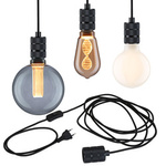 Lampa wisząca z wyłącznikiem Neordic Tilla max.20W E27 grafitowo-czarny 230V (PL78436) - PAULMANN