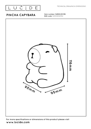 PINCHA CAPYBARA (54500/01/38) - Lucide