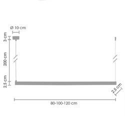 Lampa wisząca BEAM-80 LED czarna 80 cm (ST-8960-L80 black) - Step into Design