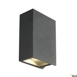QUAD 2 XL, lampa ścienna, LED, 3000K, IP44, kwadratowa, up/down, antracytowa, 3,2W (232445) - SLV