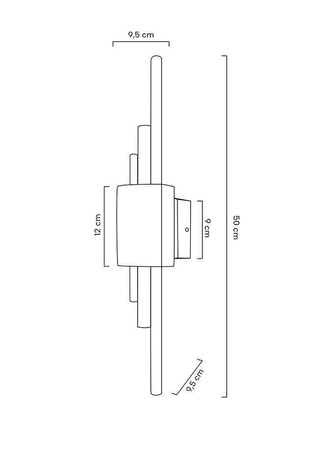 MOOSEE lampa ścienna EVANS czarna / złota (MSE010100358) - Moosee