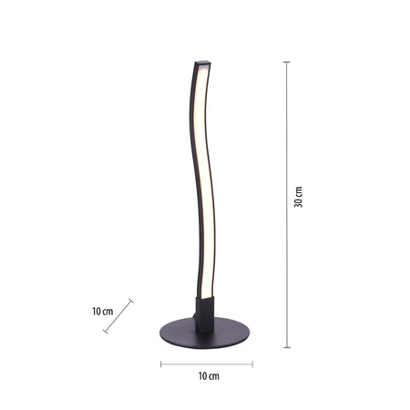 WAVE LAMPA STOŁOWA CZARNY (15128-18) - Paul Neuhaus