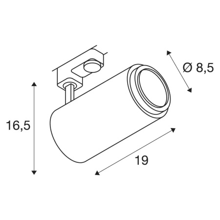 NUMINOS® ZOOM M PHASE, 3-fazowy spot biały 20 W 4000 K 15-60° (1006113) - SLV