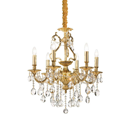Lampa wisząca GIOCONDA SP6 kol. złoty (060507) Ideal Lux - żyrandol