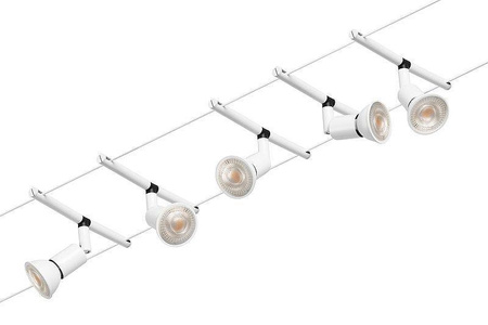 System linkowy zestaw Salt max5x10W GU5,3 Biały mat/Chrom 12V DC 60VA twszt/metal (PL94458) - Paulmann