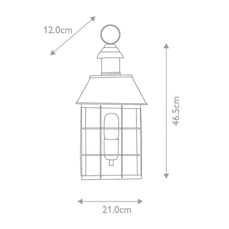 Kinkiet zewnętrzny Hyde Park (HYDE-PARK-BR) - Elstead Lighting