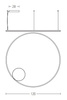 PENDANT LIGHT 84W 3000K ALUMINIUM & ACRYLIC GOLD (22241 Zambelis) - Zambelis