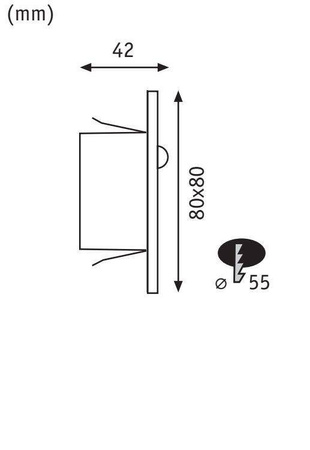 Oprawa przyschodowa EDGE LED czujnik ruchu i zmierzchu kwadrat 1x1,2W 120lm 2700K 230V chrom matowy / tworzywo sztuczne (PL93134) - PAULMANN
