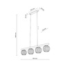 VIRLO WHITE LAMPA WISZACA 4XE14 (11080) - TK Lighting