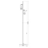 FLOWER WHITE CHROME LAMPA PODŁOGOWA 1xGU10 (ML0277) - Milagro