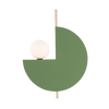WALL LIGHT 1XG9 SANDY OLIVE GREEN (22203 Zambelis) - Zambelis