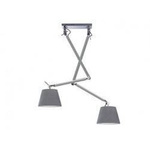 Lampa wisząca ZYTA 2 S PENDANT ALU stelaż aluminium AZ 2301 + AZ 2601 klosz grey | szary - średnica 26 - Azzardo - żyrandol