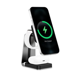 Ładowarka indukcyjna do iPhona, zegarka i słuchawek, z funkcją Magsafe Charging Stand 3w1 (LV0879) - LVN SYSTEM