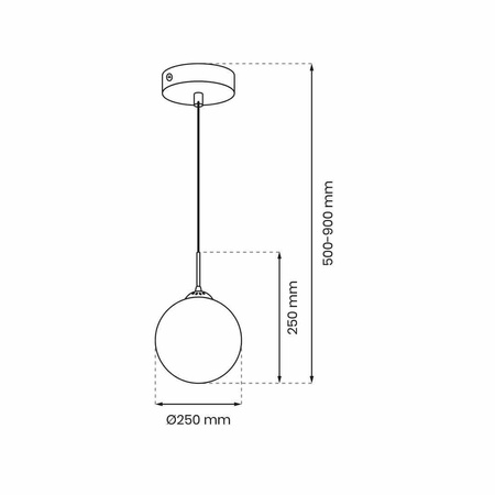 Lampa wisząca REFLEX fi 250 1xE27 (MLP8414) - Milagro