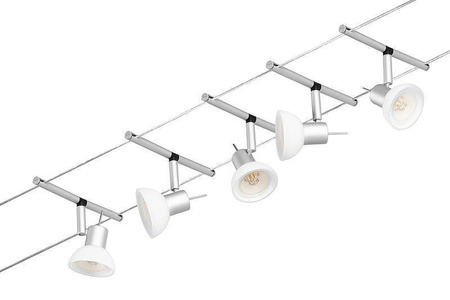 System linkowy zestaw Sheela max5x10W GU5,3 Chrom mat/Chrom 12V DC 60VA twszt/metal (PL94448) - Paulmann