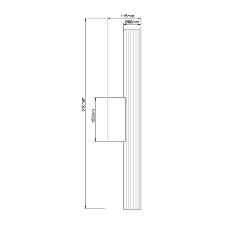 Duży złoty kinkiet z funkcją regulacji światła Linea LED CCT IP44(LP-0510/1W-61 GD) - Light Prestige