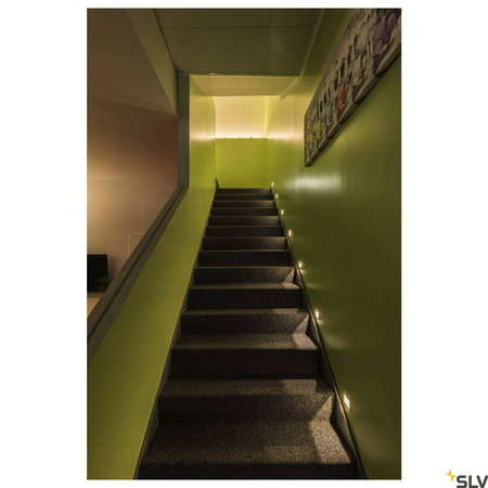 FRAME CURVE, lampa wpuszczana, LED, 3000K, kwadratowa, srebrnoszara, ze sprężynami piórowymi (111292) - SLV