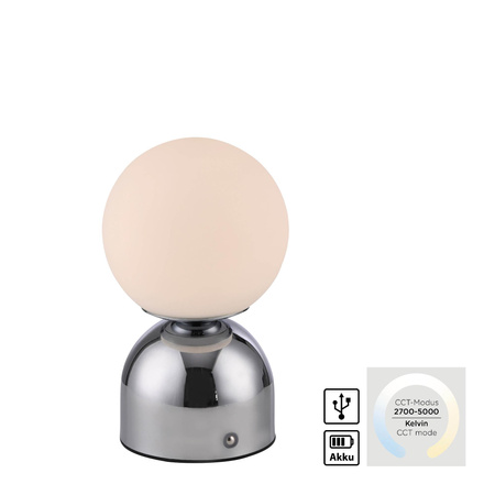 RUDI LAMPA STOŁOWA CHROM (19218-17) - Paul Neuhaus