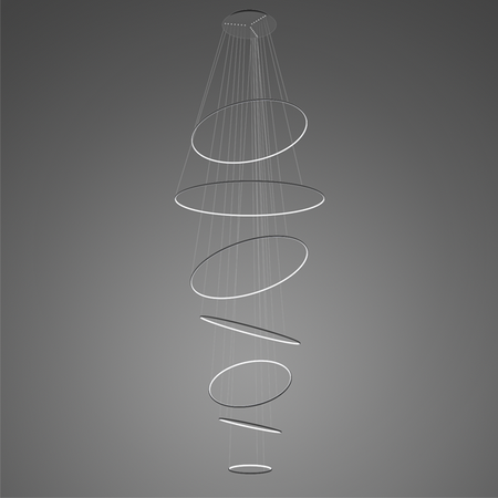 Lampa wisząca Ledowe okręgi No.7 czarna 4k ściemnialna Altavola Design (LA087/P_150_in_4k_black_dimm) - ALTAVOLA DESIGN