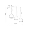Kaskadowa lampa wisząca DUO WHITE JUTA 3 (2345) - TK Lighting