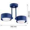Lampa sufitowa 2 pł. MASSIMO PLUS (7090) - Argon