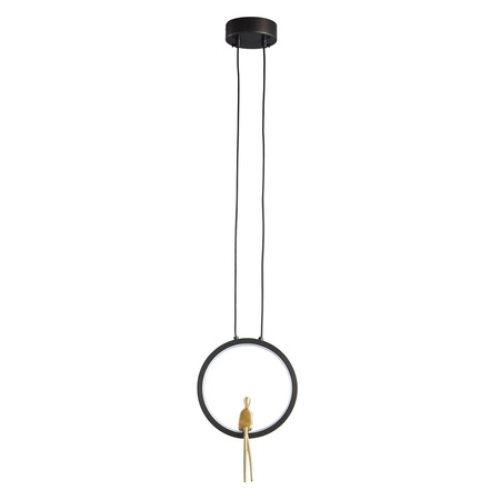 Lampa wisząca AMICI led czarno złota 27 cm (ST-D7774 black) - Step into Design