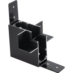 Łącznik L podtynkowy ściana - sufit szynoprzewodu magnetycznego Komatsu 48V - Czarny   (6513) - Shilo