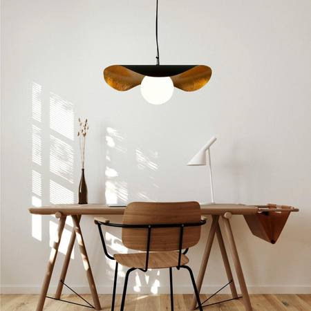 Lampa wisząca ENZO czarno złota 80 cm (ST-F22020601-D80 black) - Step into Design