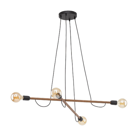 Lampa wisząca HELIX WOOD ORZECH 4 PŁ (4949) - TK Lighting